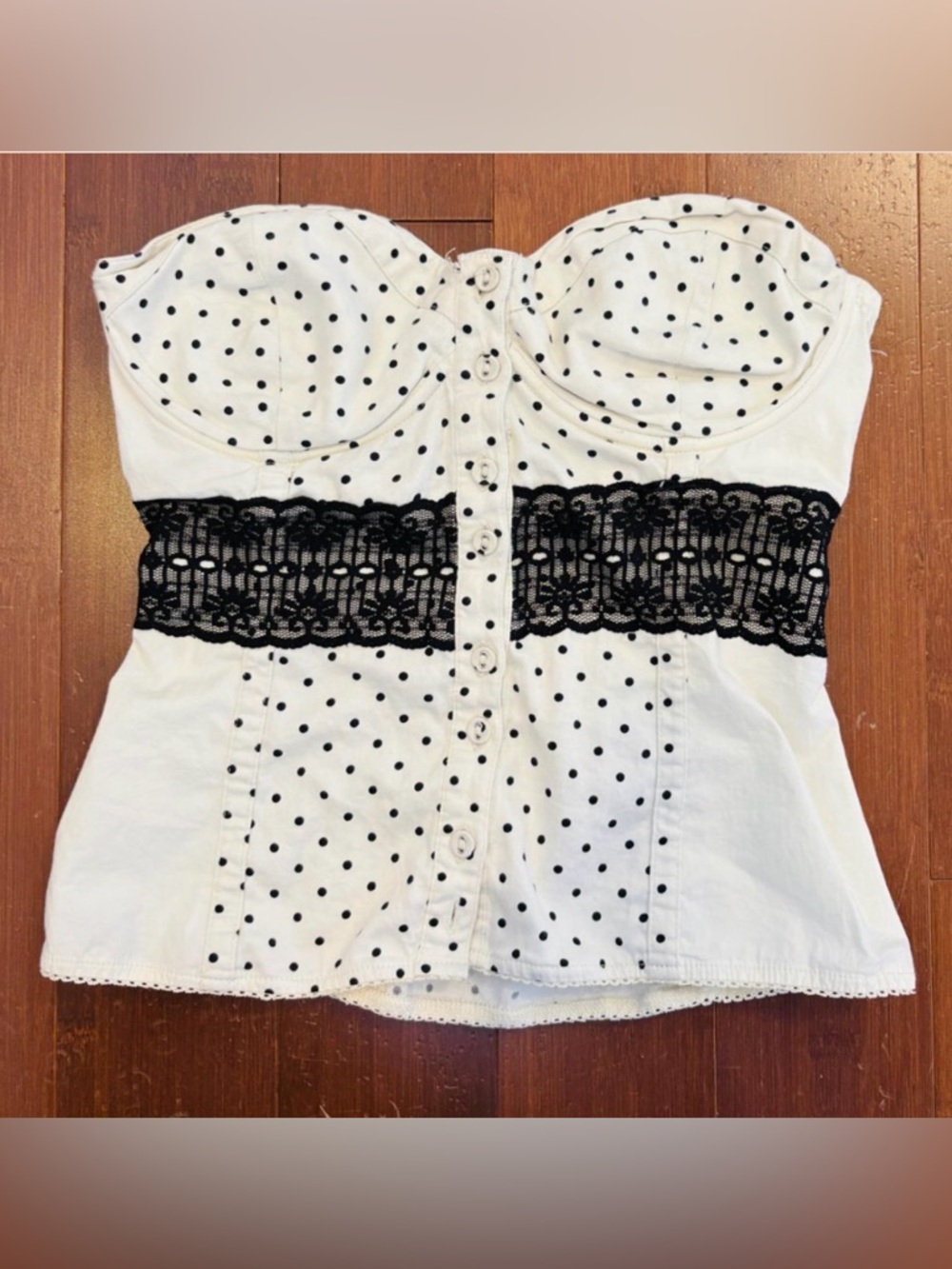 *ISO* Guess size XS polka dot corset top - Picture 2 of 3